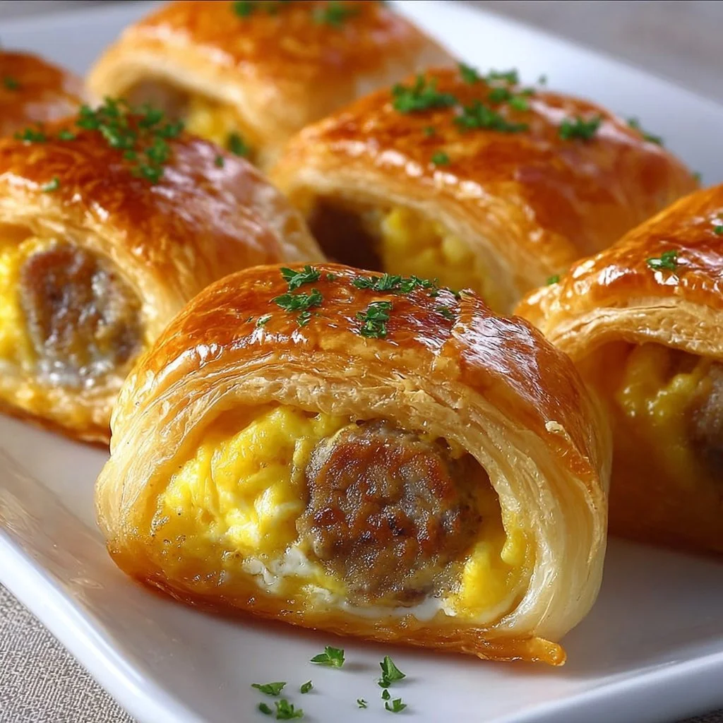 Sausage egg breakfast roll-ups wrapped in tortillas, perfect for breakfast