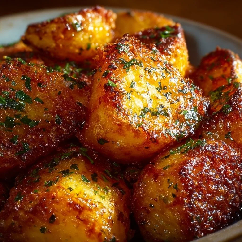 Crispy Parmesan potatoes baked to golden perfection as a tasty side dish
