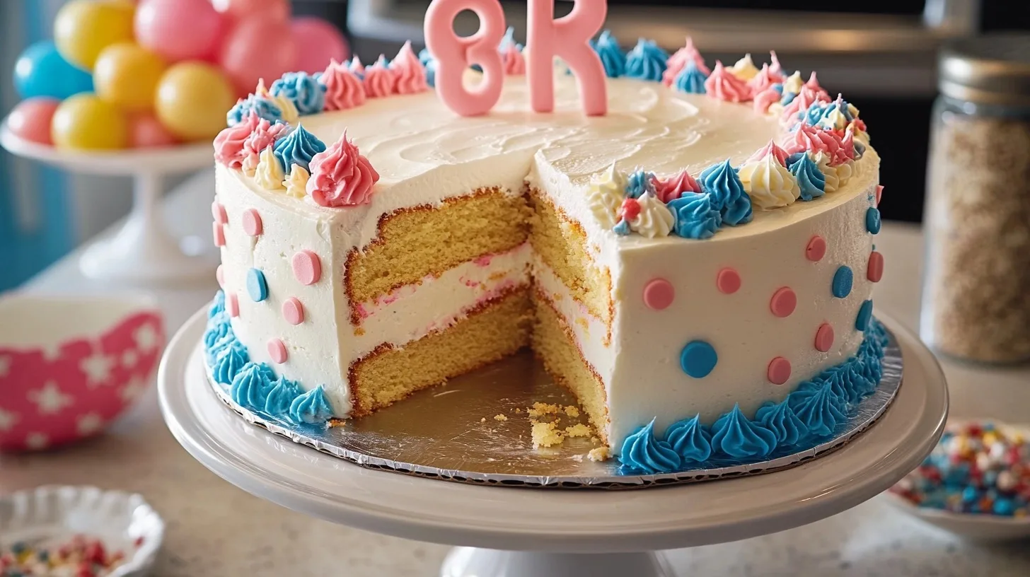 gender reveal cake