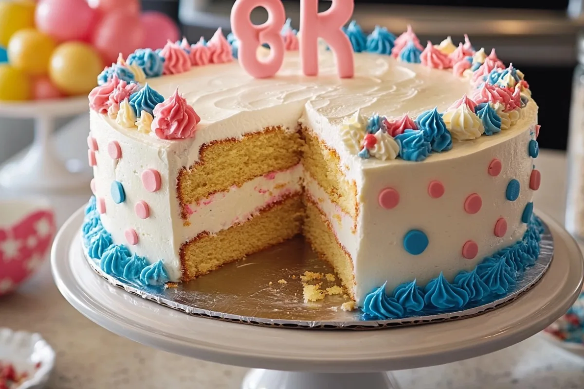 gender reveal cake