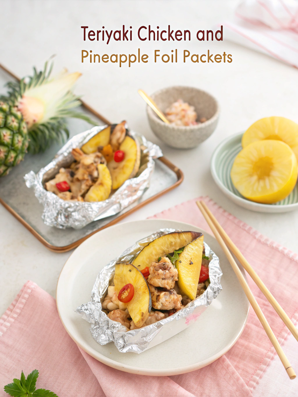 teriyaki chicken and pineapple foil packetspinterest