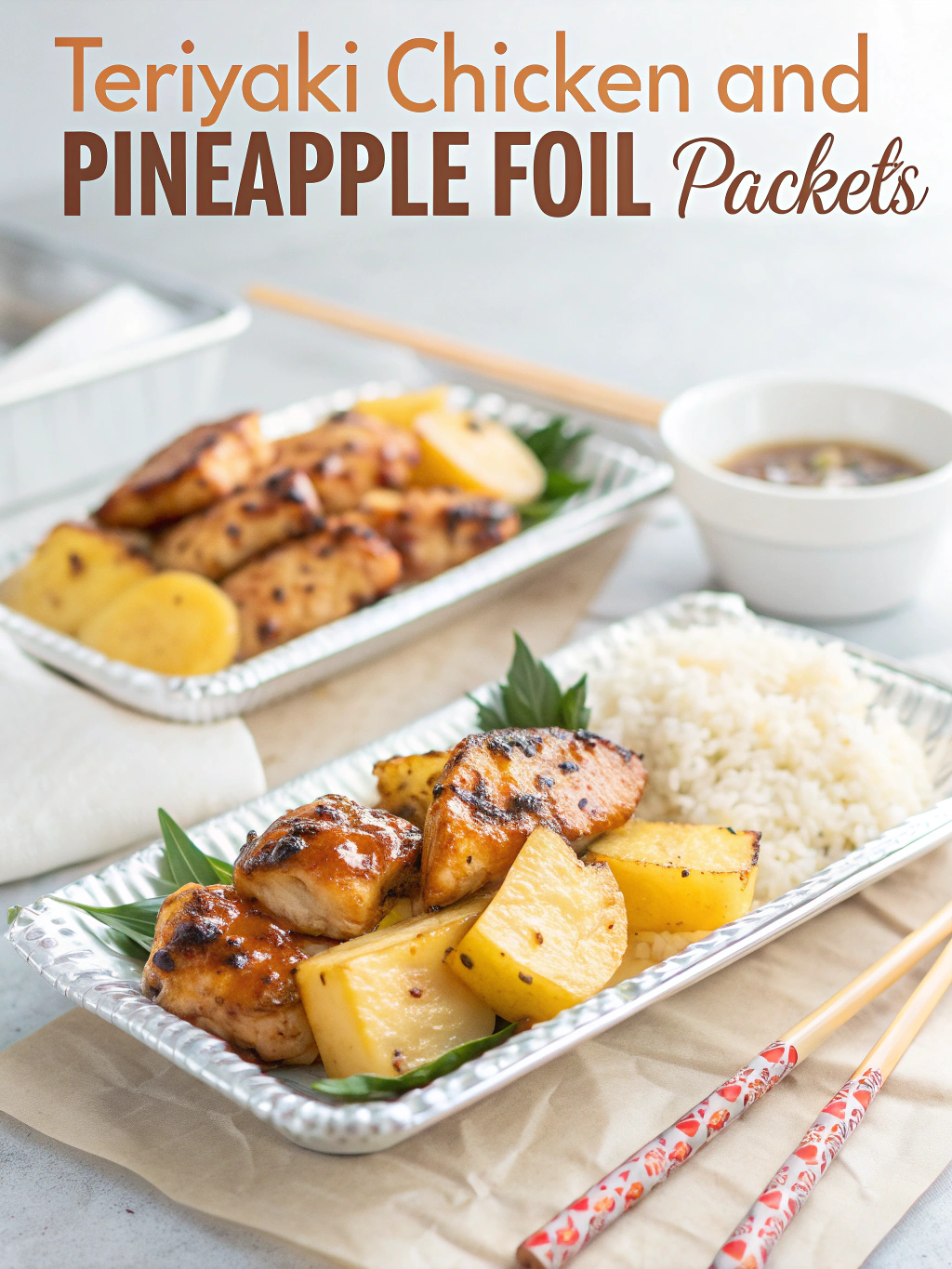teriyaki chicken and pineapple foil packets