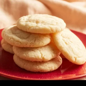 Chewy sugar cookies displayed on a plate, perfect for any celebration