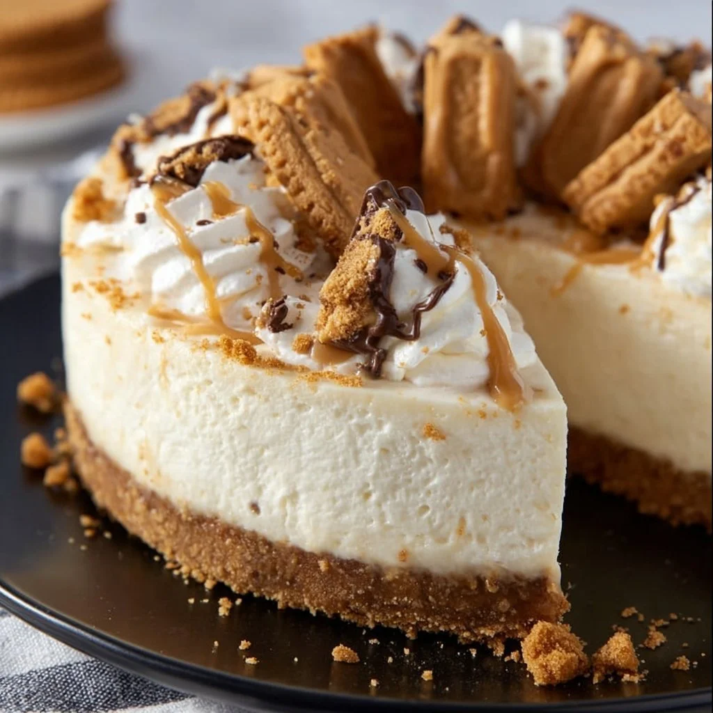 Cookie Butter No Bake Cheesecake