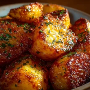 Crispy Parmesan potatoes baked to golden perfection as a tasty side dish