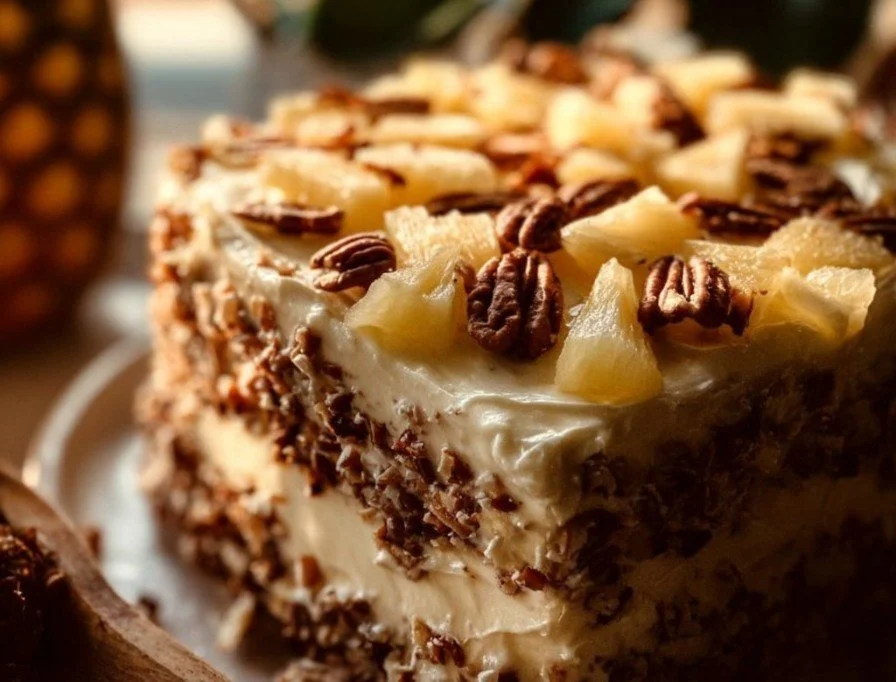 Delicious Elvis Presley Cake slice with toppings on a wooden table