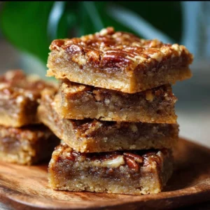 Delicious pecan pie bars topped with caramel and pecans on a white plate.