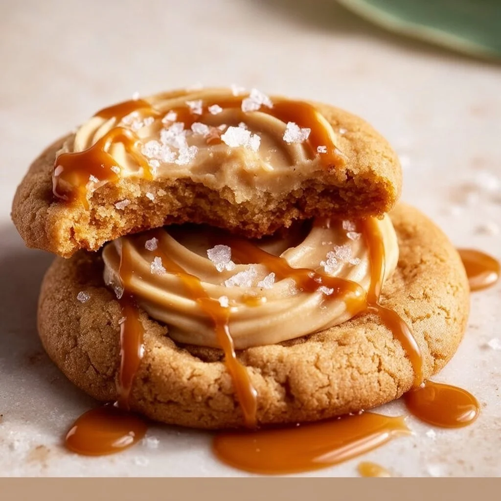 Salted Caramel Cheesecake Cookies