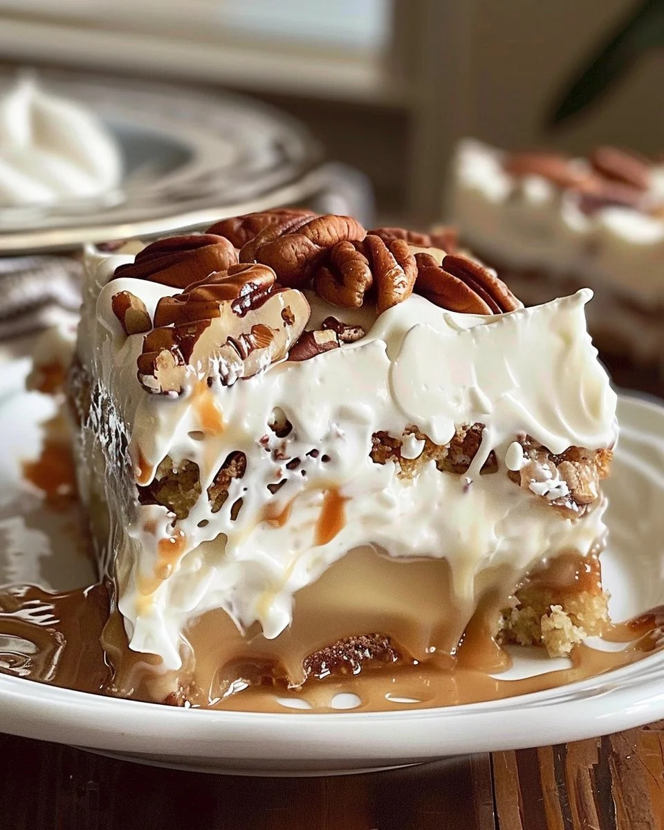 Butter Pecan Poke Cake