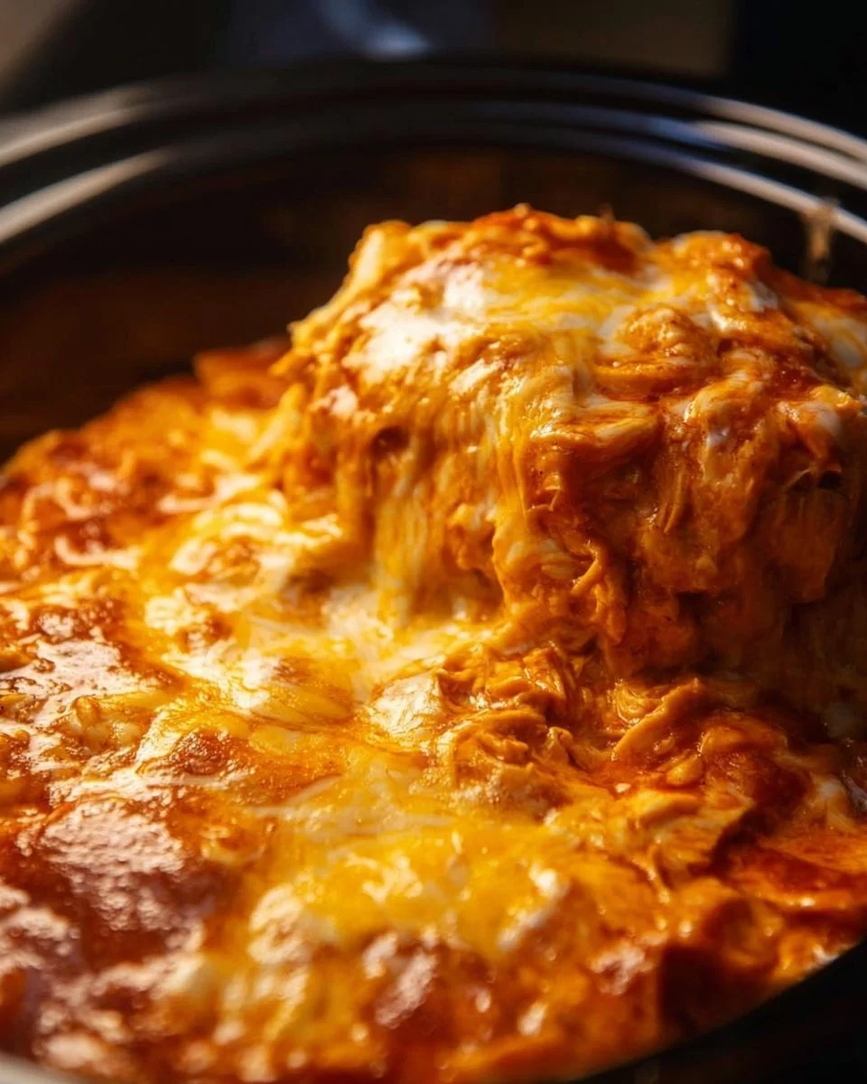 Crockpot Chicken Enchilada Casserole
