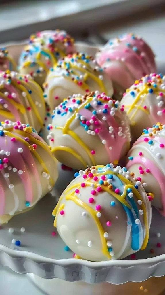 Delicious Easter Egg Oreo Balls decorated for a festive celebration.