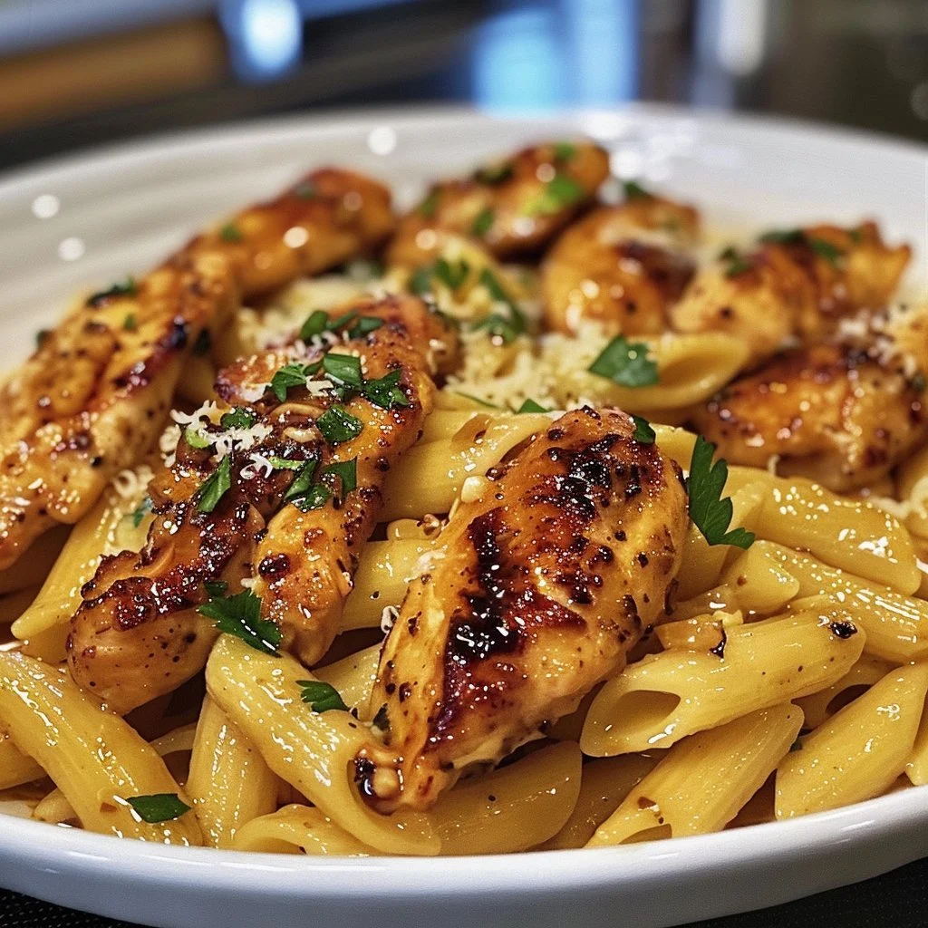 Garlic Butter Chicken Bites Pasta