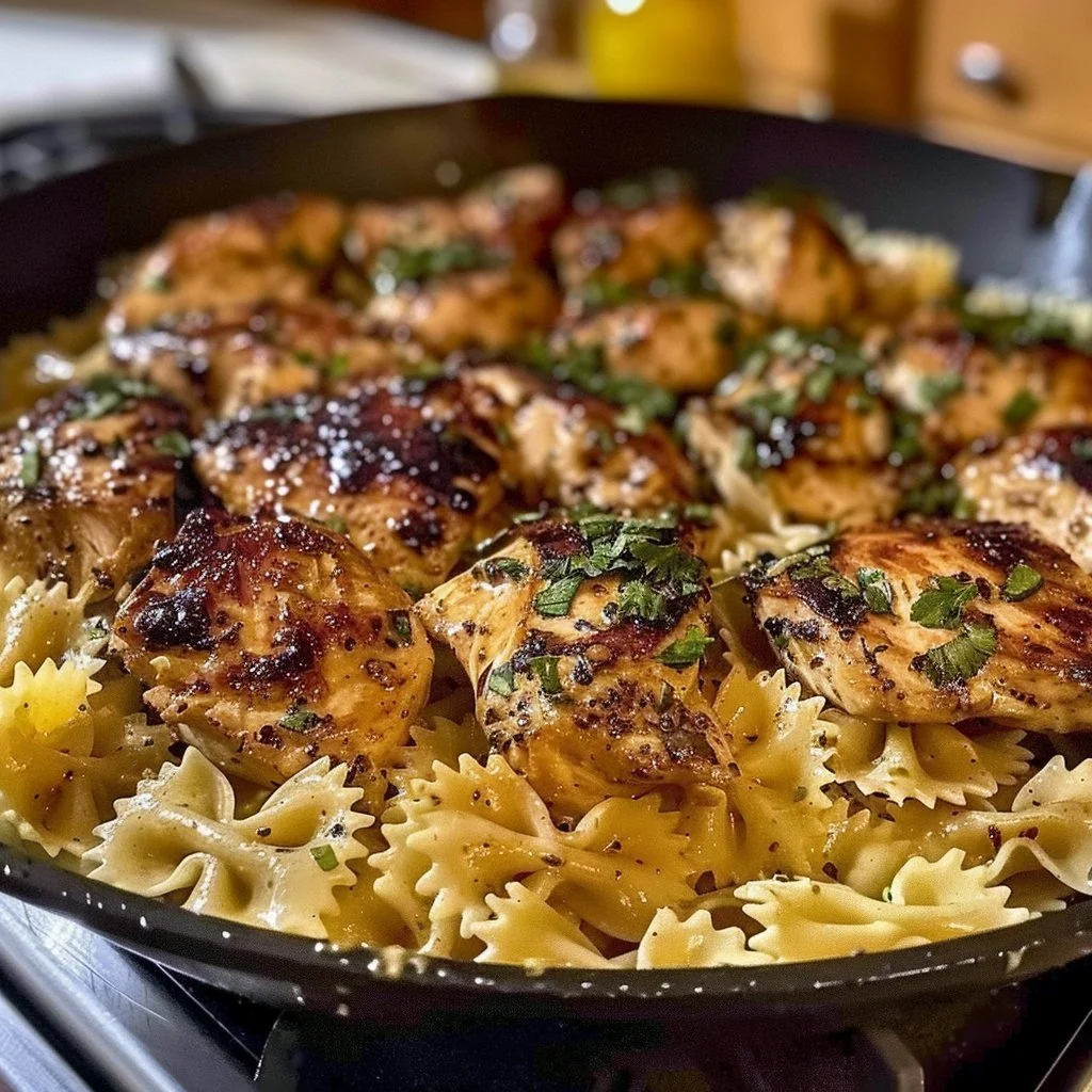 Garlic Butter Chicken with Bowtie Pasta for Cozy Nights