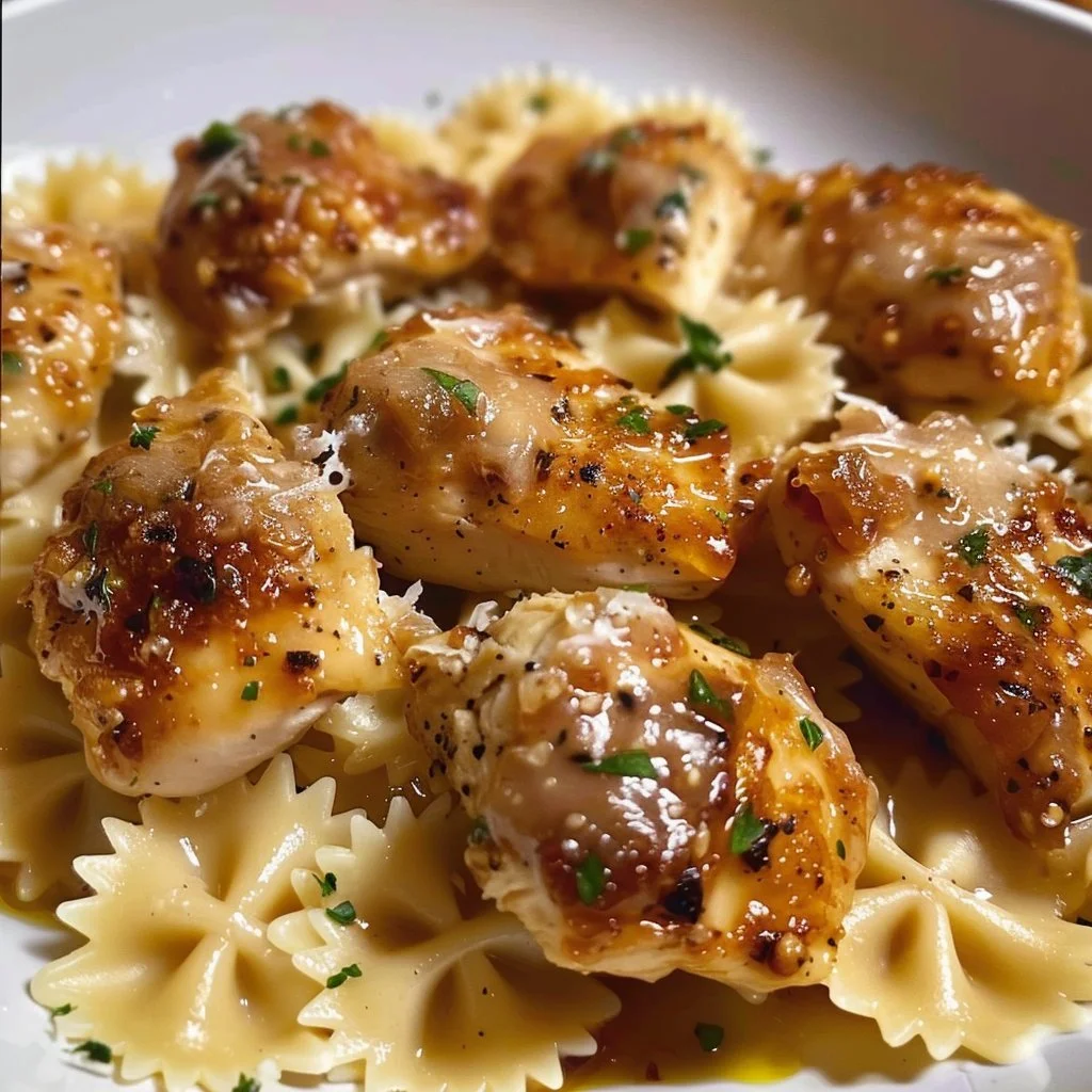 Delicious Mozzarella Garlic Butter Chicken with herbs and spices