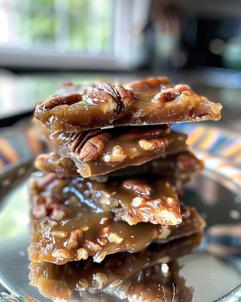 Delicious homemade Pecan Praline Candy with crunchy pecans and a rich texture.
