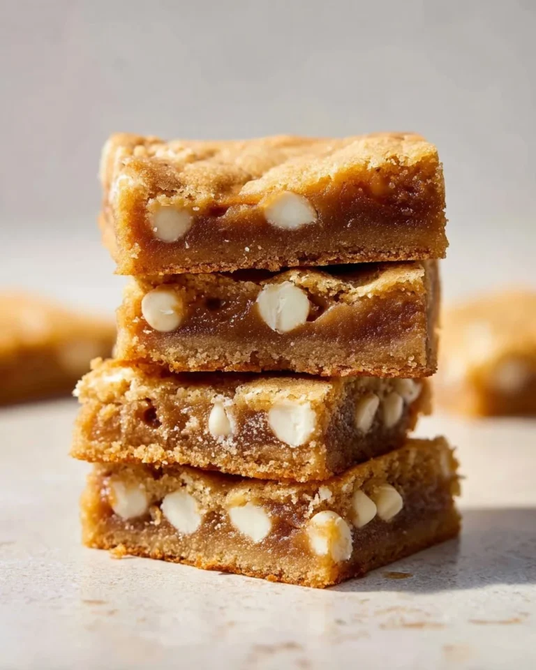 Delicious blondies dessert, chewy and buttery, perfect for sweet cravings