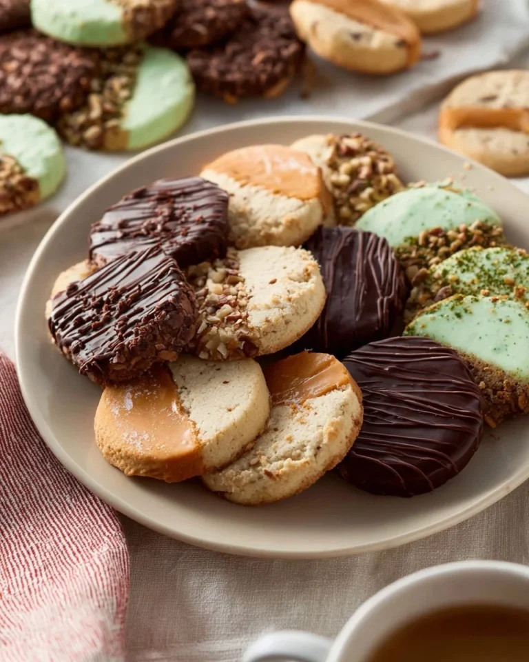Delicious cookies topped with various ingredients like chocolate, nuts, and fruits.