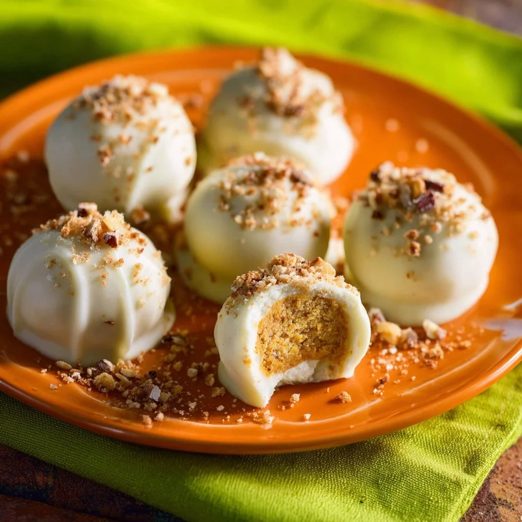 Delicious homemade Pumpkin Spice Truffles ready to enjoy.