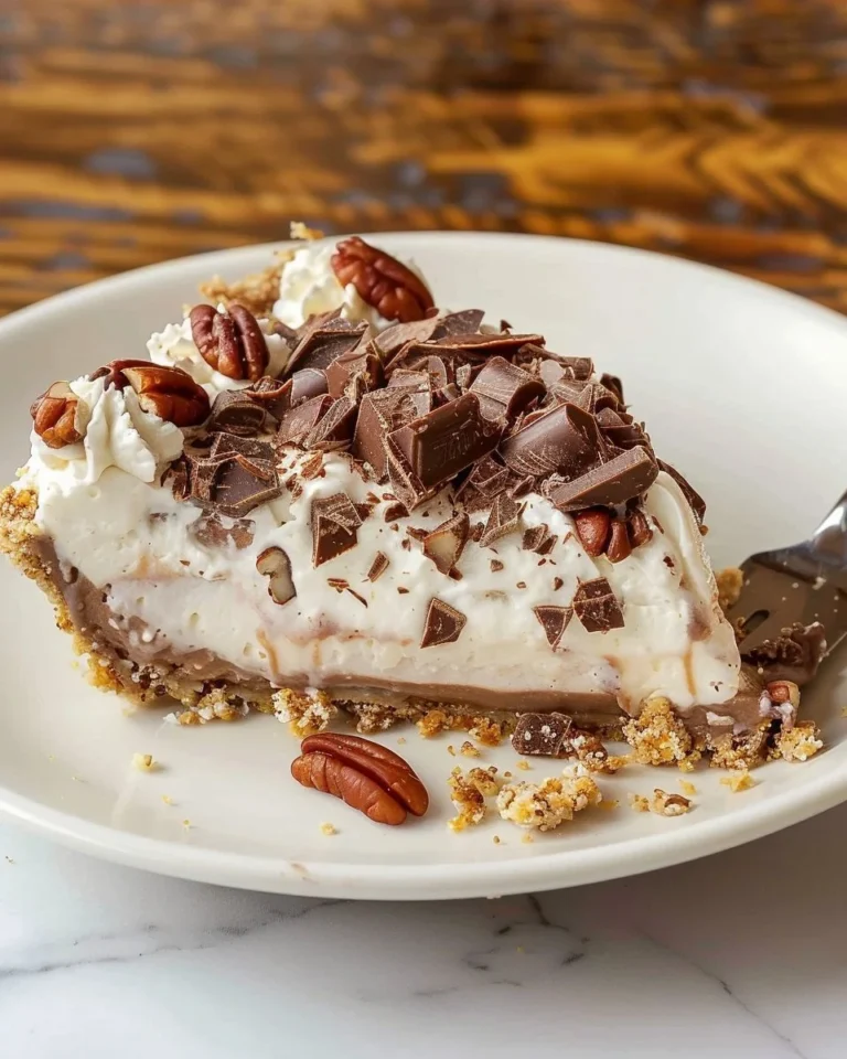 Delicious Chocolate Vanilla Cream Pie topped with whipped cream and chocolate shavings.