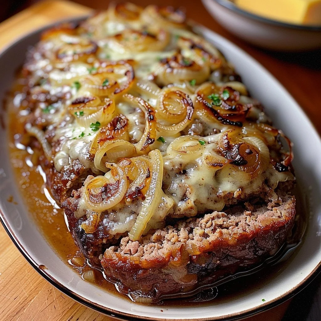Crockpot French Onion Beefloaf