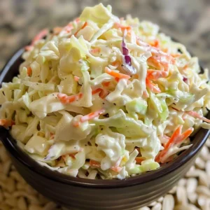 Delicious bowl of KFC coleslaw with vibrant textures and colors