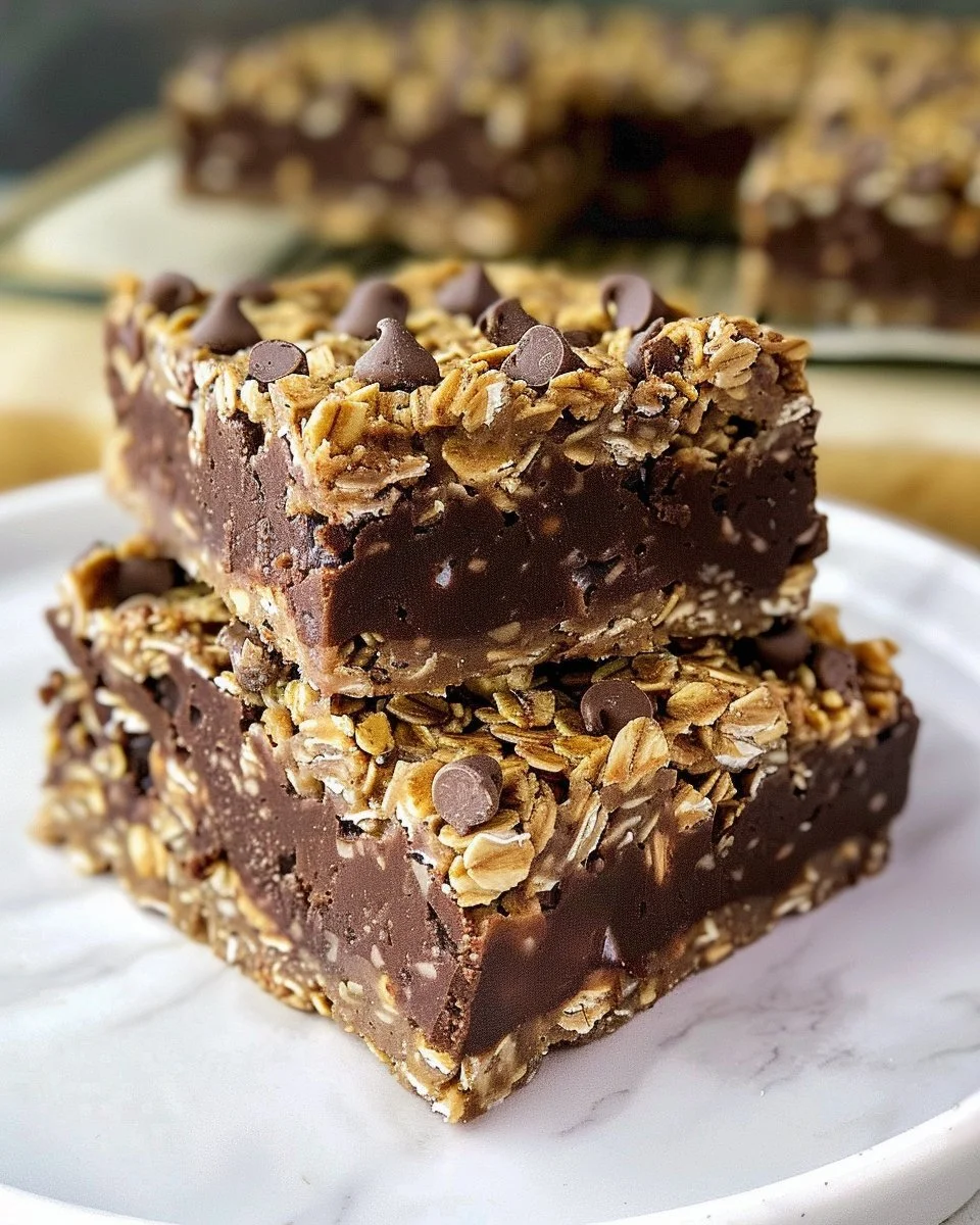 No Bake Chocolate Oatmeal Bars