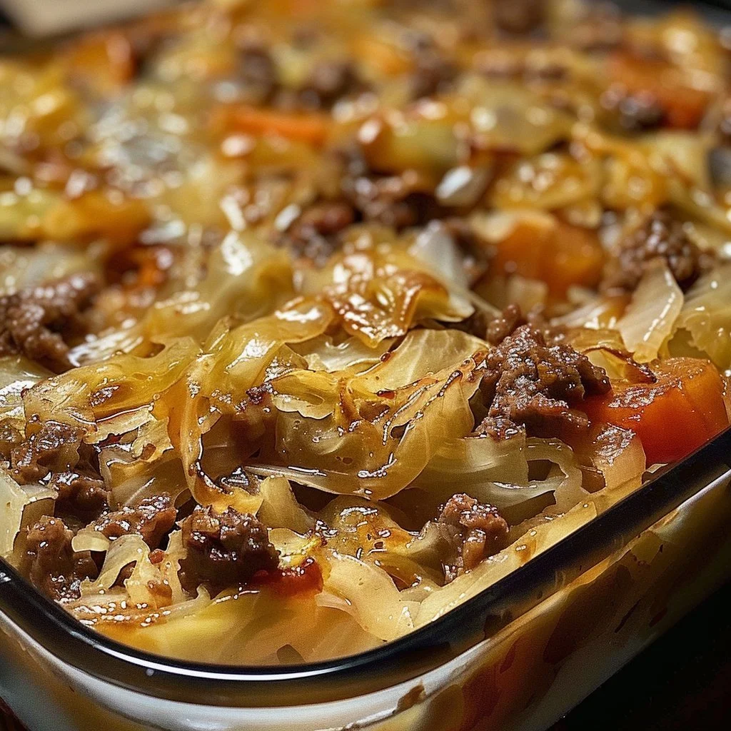 Savory Cabbage Beef Bake
