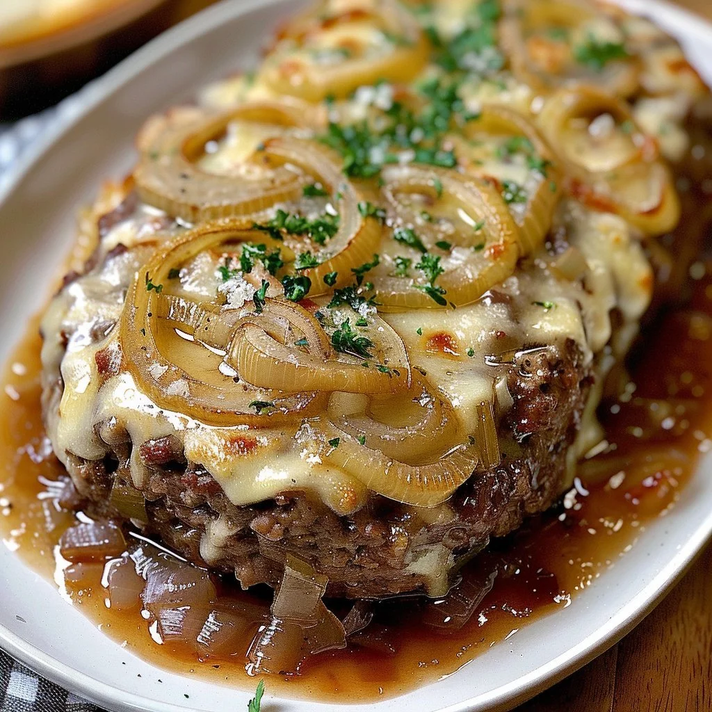 Slow Cooker French Onion Beef Loaf